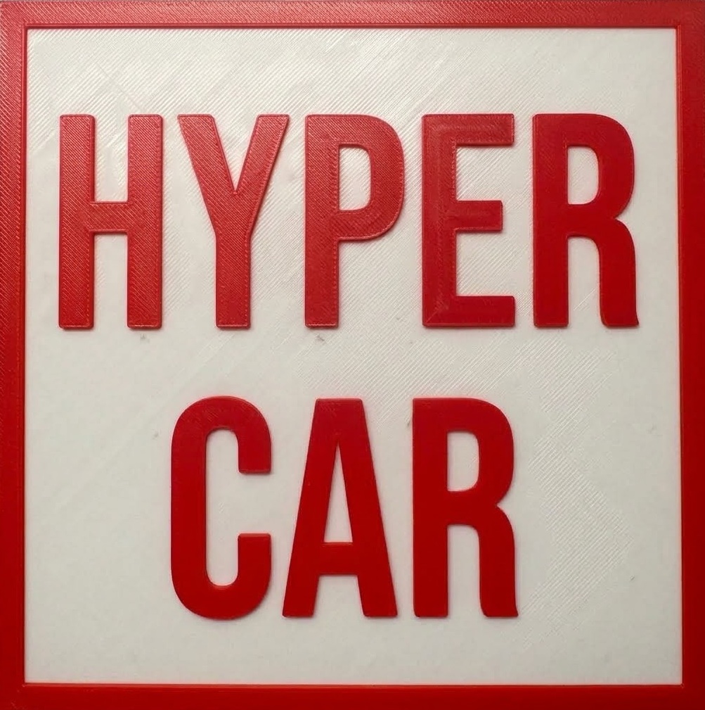 Plaque HYPER CAR AG Racing