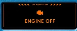 Écran alerte moteur coupé