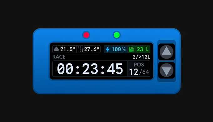 Écran chrono de course