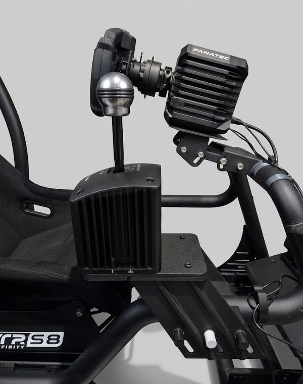 Support Shifter Fanatec AG Racing monté sur châssis avec boîte Fanatec