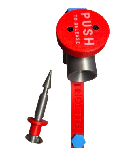 Système quick release filet, bouton PUSH TO RELEASE